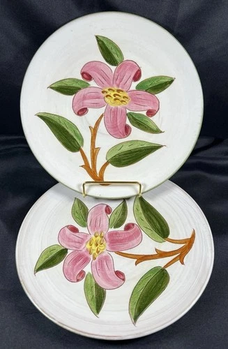 2 Vintage 1940’s Stangl Prelude Pottery Salad Plates Trenton, NJ 8.25”