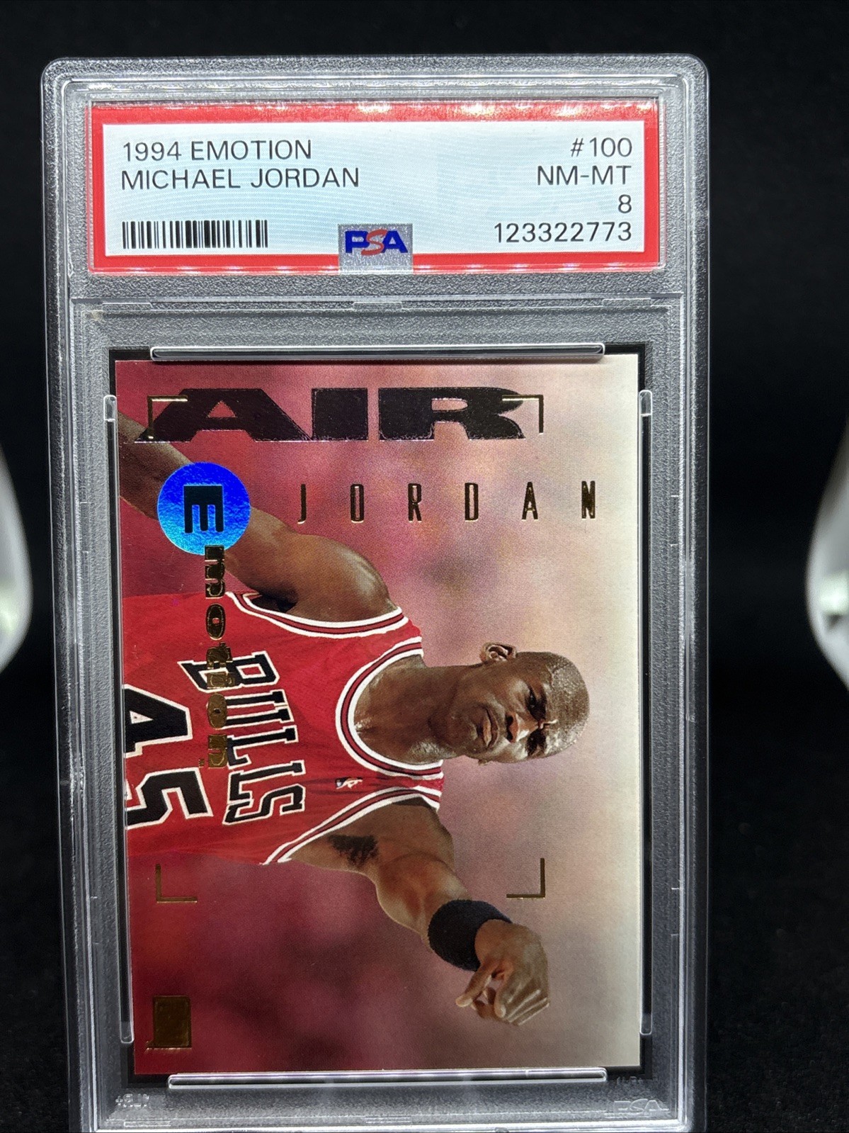 1994-95 SkyBox E-Motion Michael Jordan #100 PSA 8 Air Jordan Bulls