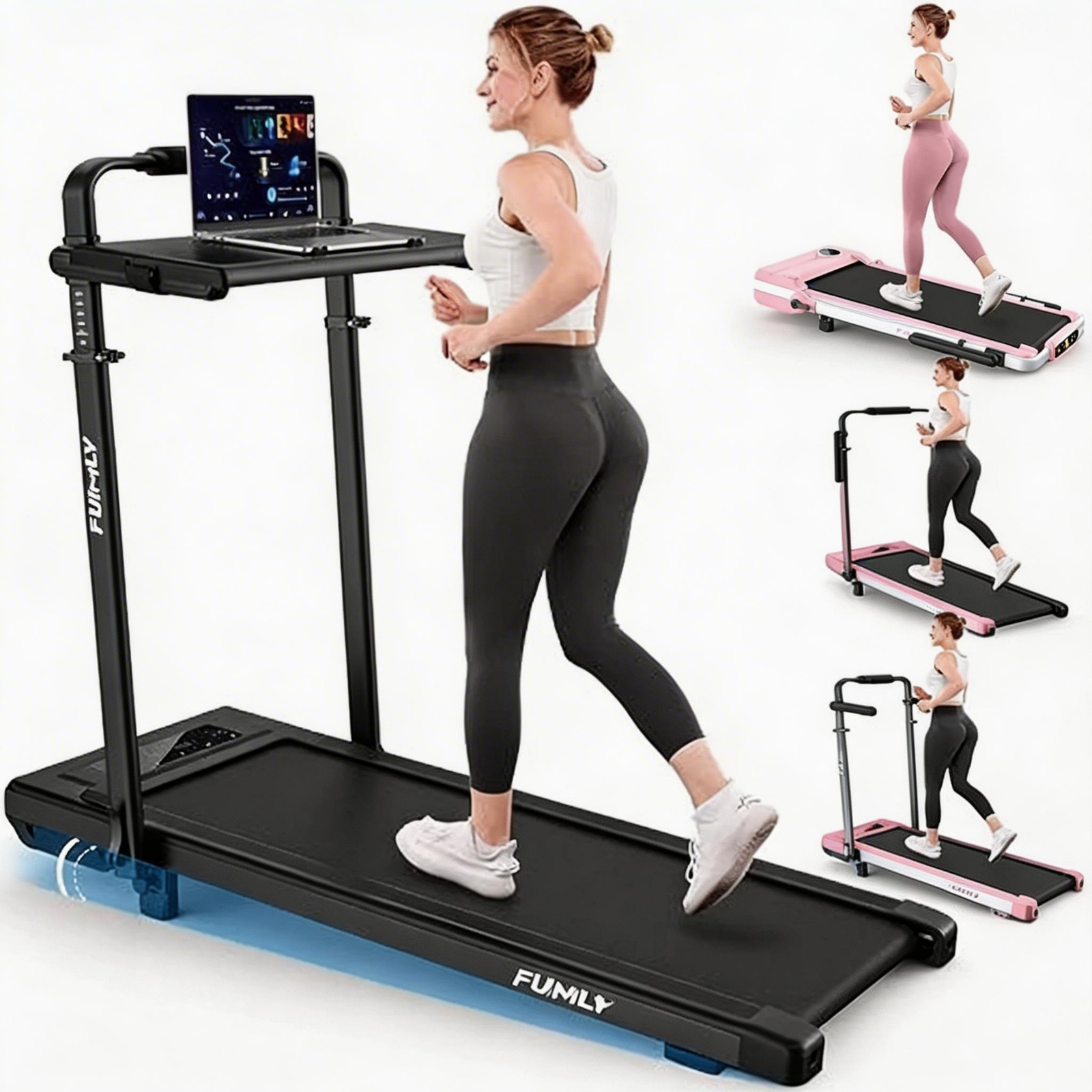 Tapis Roulant Elettrico Pieghevole con 12 Programmi