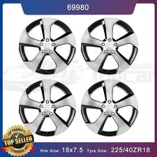 Set Of 4 For 2014-2020 Vw Golf Gti Alloy Wheel 18x7.5 Machined Black Rim69980 Set Of 4 For 2014-2020 Vw Golf Gti Alloy Wheel 18x7.5 Machined Black Rim69980