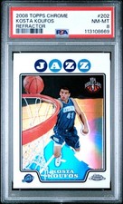 2008 TOPPS CHROME REFRACTOR #202 KOSTA KOUFOS PSA 8