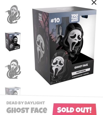 YOUTOOZ * Ghost Face * Dead By Daylight * VINYL FIGURE With 2” PIN