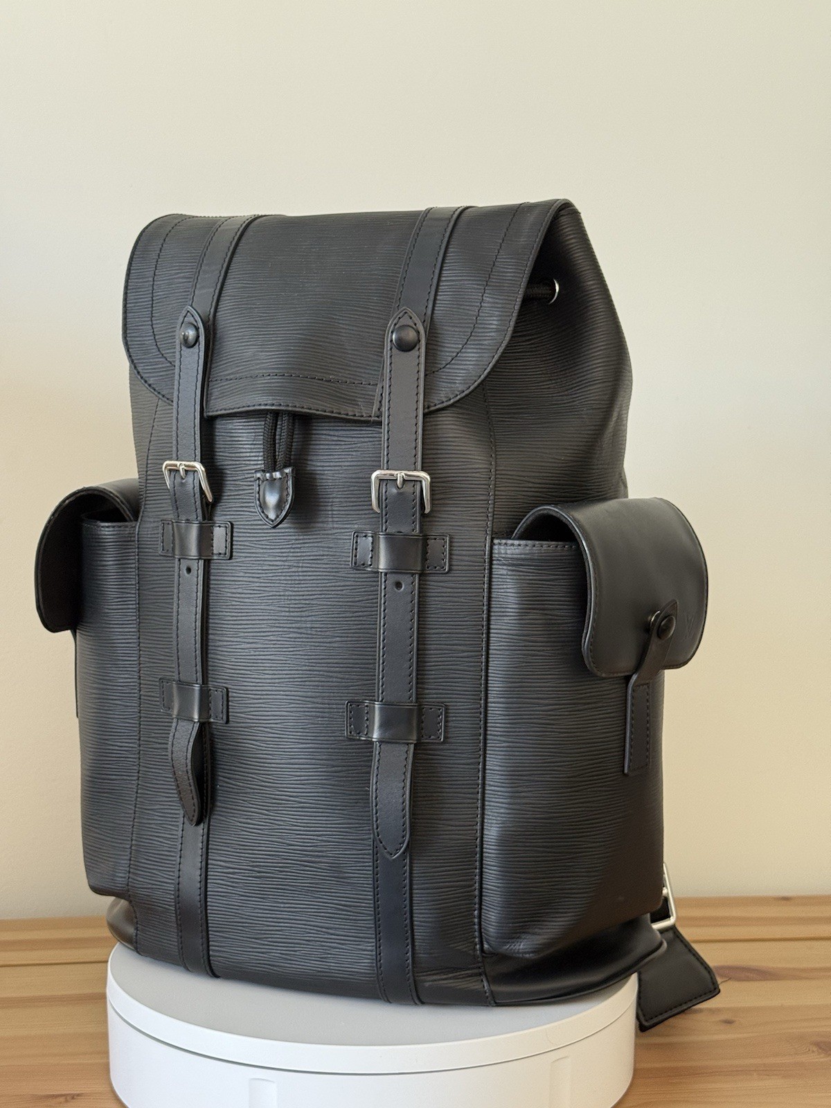 Louis Vuitton Epi Leather Christopher PM Backpack in Black