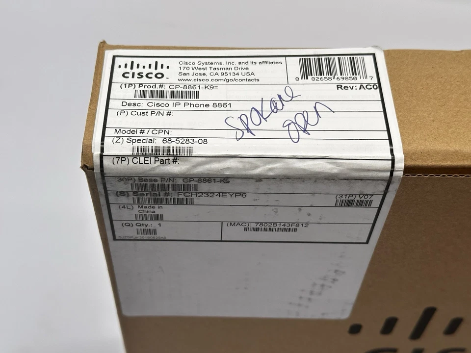 Cisco CP-8861-K9 8861 IP Phone-New Sealed/Worn Box - Image 2 of 4