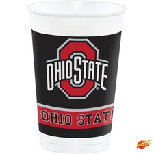 Ohio State University 20oz Plastic Cups 24ct - Buckeyes Party Supplies