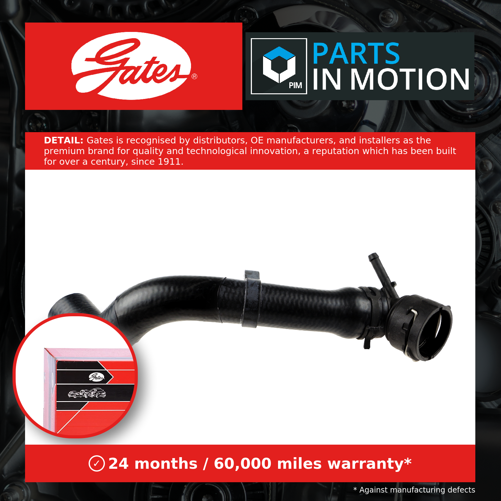4x ✅Fits GATES GAT3969 Radiator Hose GAT3969 Cooling system rubber h ⭐UK Seller⭐ - Image 3