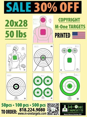 30% OFF High Quality Indoor Outdoor Range Paper Shooting Targets 20x28 50lbs