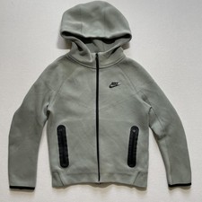Nike Tech Fleece Hoodie Womens Medium Olive Green Full Zip Windrunner FQ3868-330