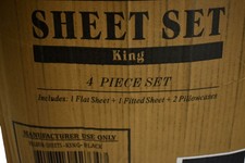 Ultra Soft Velour Flannel Sheet Set King Black 4 Piece Extra Warmth Bedding