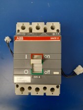 ABB Sace S3 S3H-D S3Hd-3P-225 3 Pole 225 Amp Circuit Breaker Auxiliary S3H