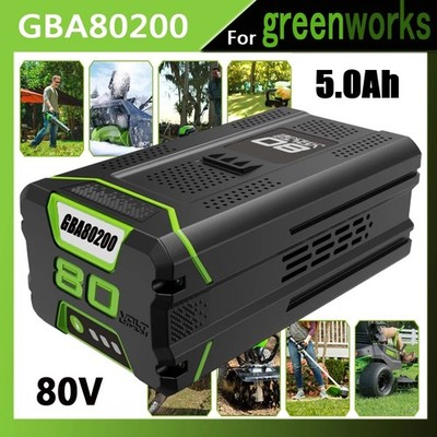 For Greenworks Battery 80V 5.0Ah Replacement GBA80200 80Volt Power Tools Pro