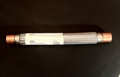 Virginia Kmp Vab11ss Vibration Absorber, L 14 3/4 In, 1 3/8 In Sweat, SS Braid