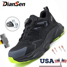 Mens Work Shoes Steel Toe Boots Lightweight Anti-smash Protective Boots Size8-12