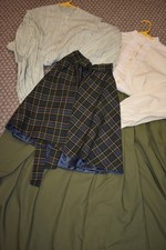 Civil War Victorian Dickens 5-piece Women's Ensemble Olive - M/L