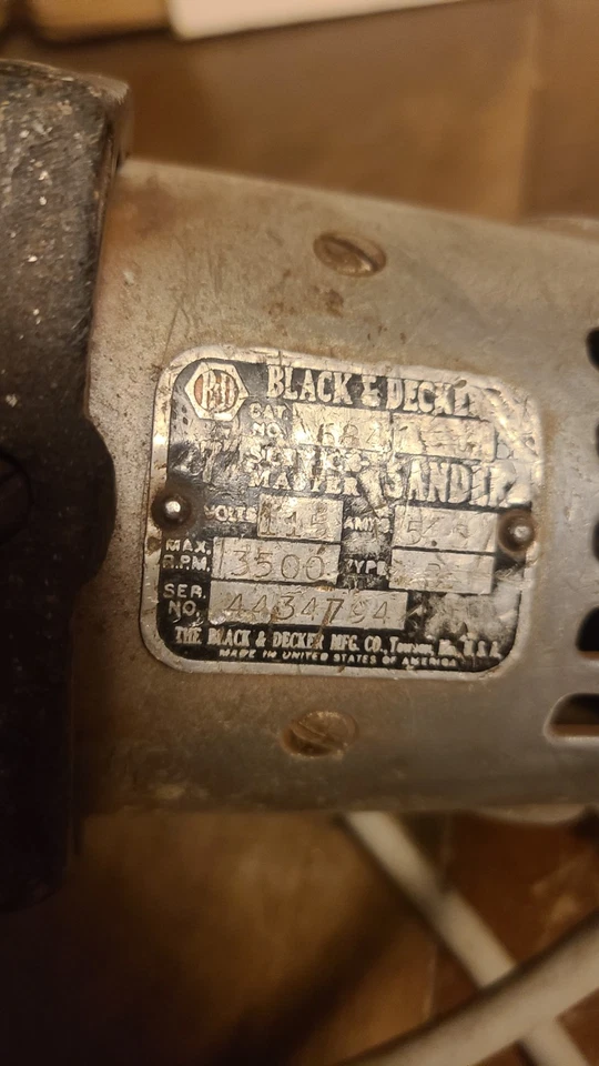 Vintage Black & Decker 7' service master industrial old school sander Works !! - Image 3 of 3
