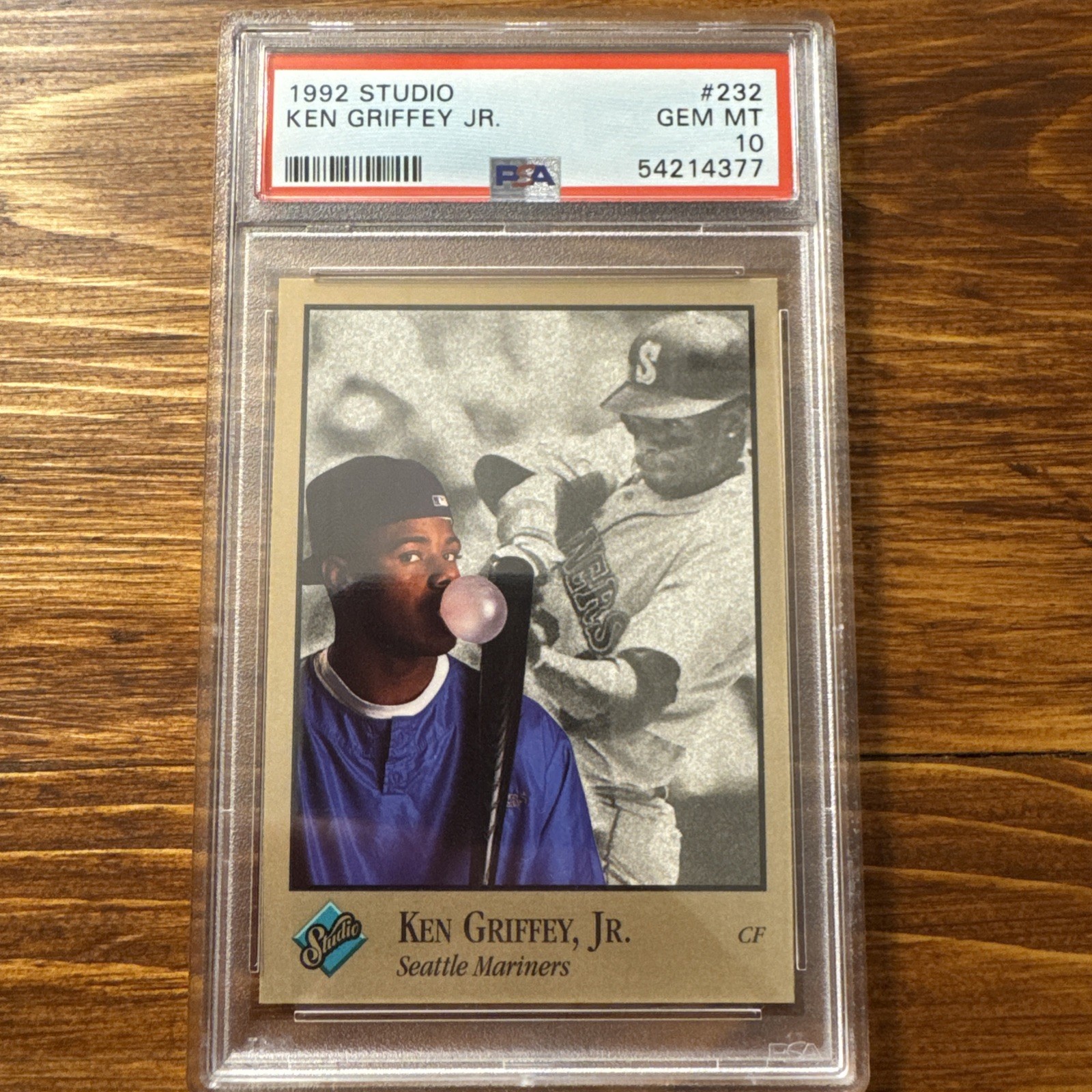 1992 STUDIO #232 KEN GRIFFEY JR. MARINERS HOF PSA 10