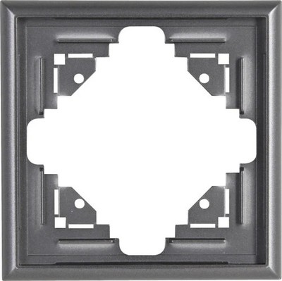 Kopp Abdeckrahmen 1-fach MALTA Malta, silber-anthrazit, 309115065  Kopp