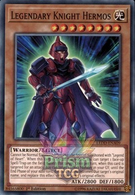 1st Ed Legendary Knight Hermos LEDD-ENA09 Yugioh