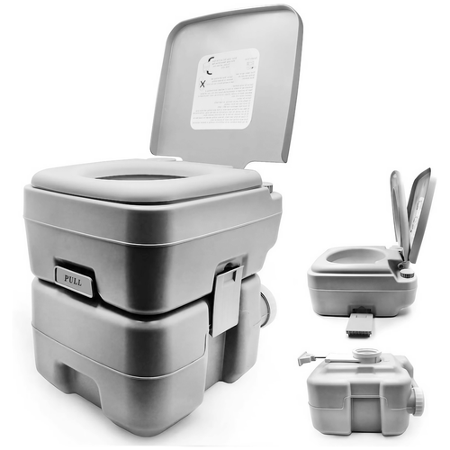 5 Gallon 20L Portable Toilet Flush Travel Camping Outdoor/Indoor Potty Commode - Picture 1 of 8