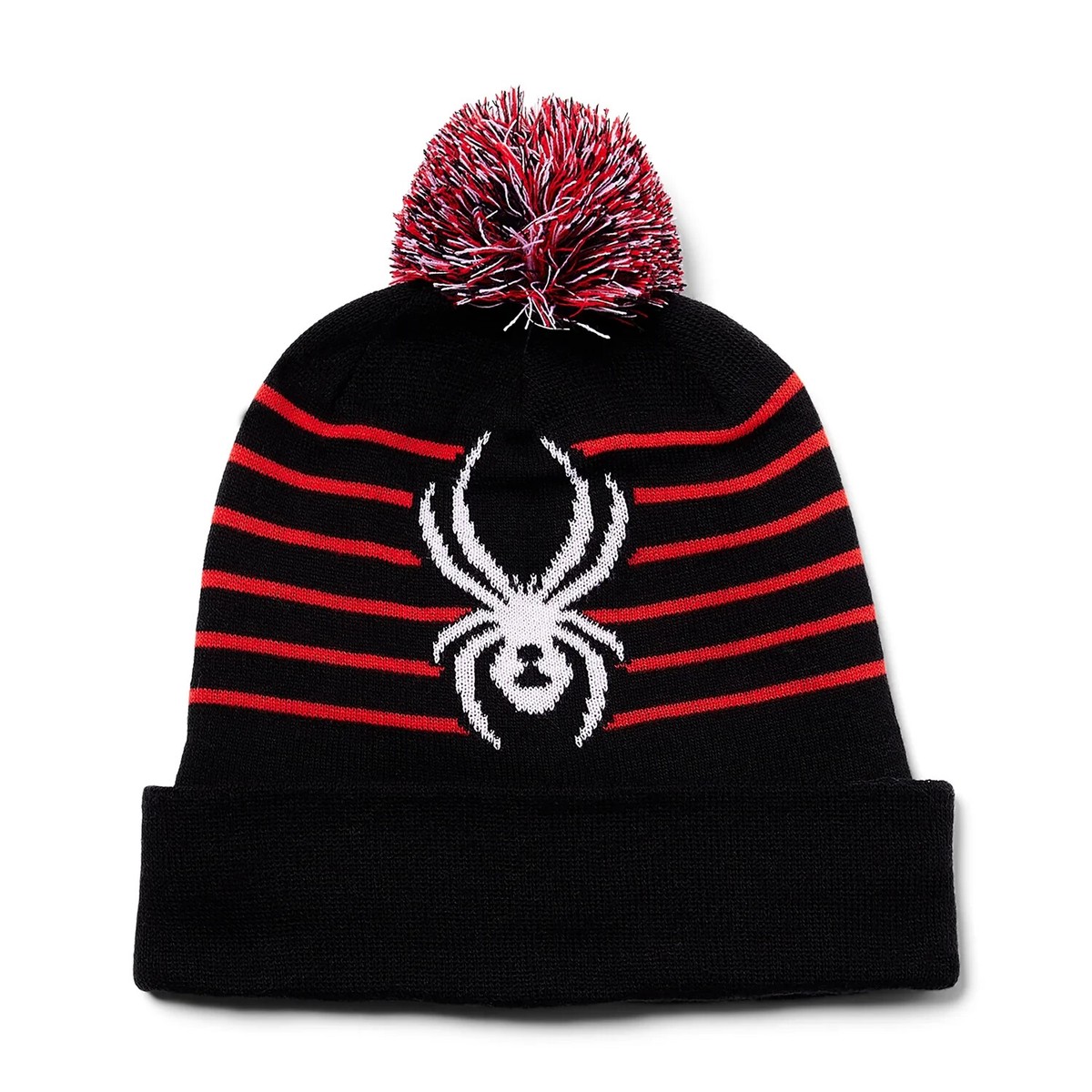 NEW Spyder Boys Icebox Hat Fleece Lined Black/Volcano Size M  display picture 2
