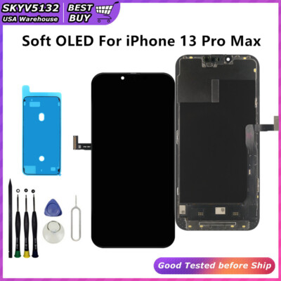 For iPhone 13 Pro Max Display Touch Screen Digitizer Assembly Replace Soft Oled