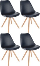 4er Set Küchenstuhl Besucherstuhl Esszimmerstuhl Stühle Sofia Kunstleder CLP