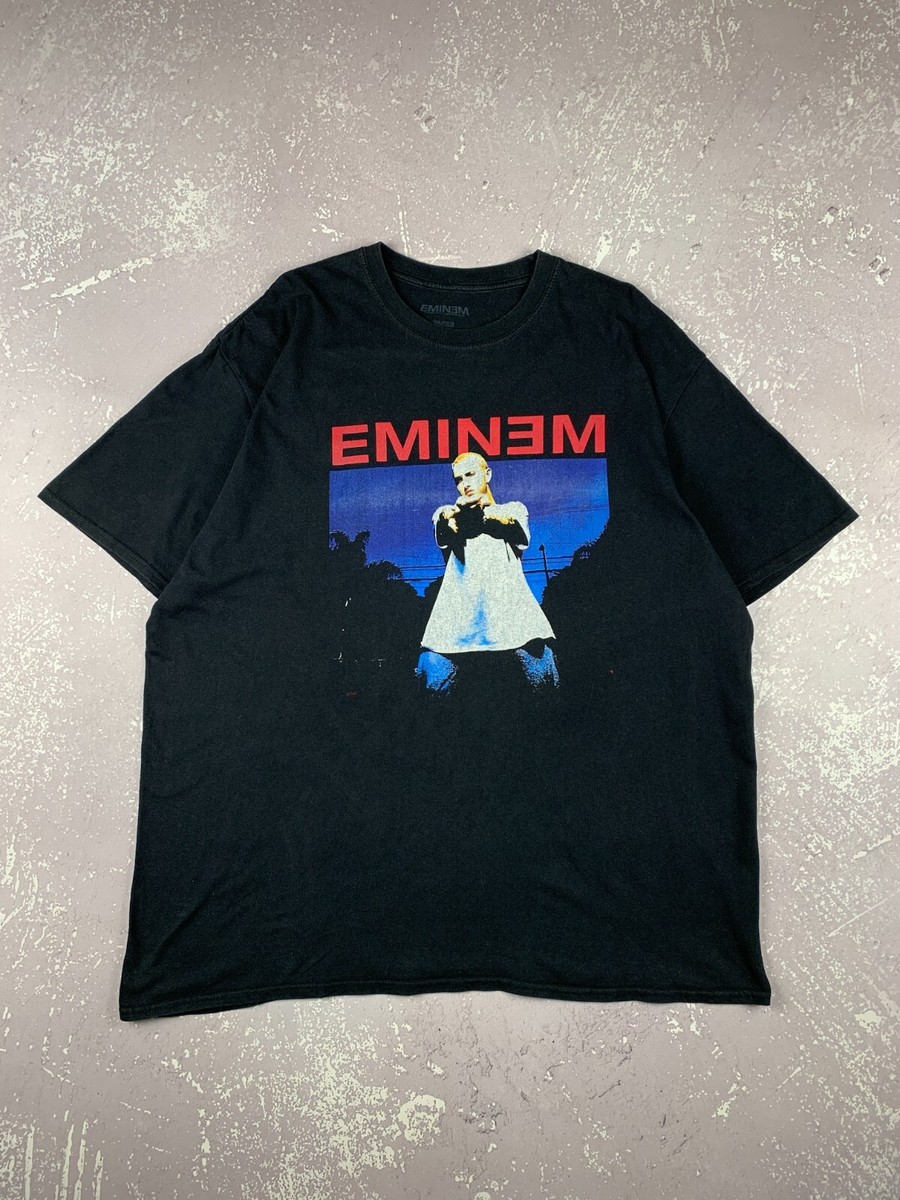 Vintage Eminem Slim Shady Rap Tees T-Shirt Black Mens L-XL 