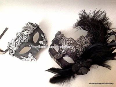 Black Floral Lace Halloween Costume 50 Shades Peacock Feather One Side Eye Mask