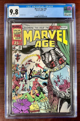 MARVEL AGE #30 CGC 9.8 WP NM/M 1985 CLASSIC BYRNE SECRET WARS DR DOOM COVER  