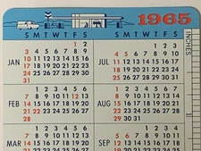 Vtg Chevron Standard Oil of California 1965 Calendar SameDayHandling & Fast USPS