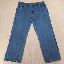 Rivet Supply Jeans Men 38x30 Blue Denim Regular Fit Straight Leg Cotton Workwear