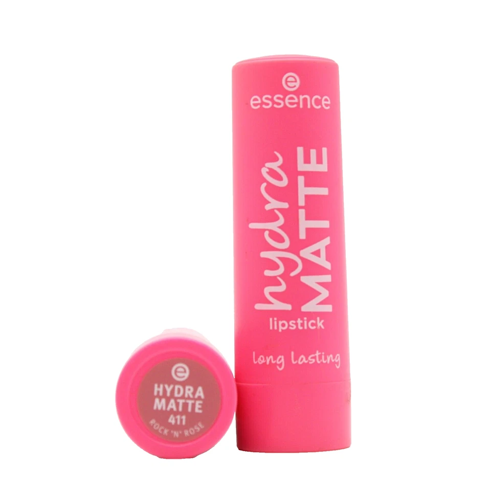 2x essence hydra MATTE Lipstick Lippenstift matt 411 ROCK 'N' ROSE 3,5g - NEU