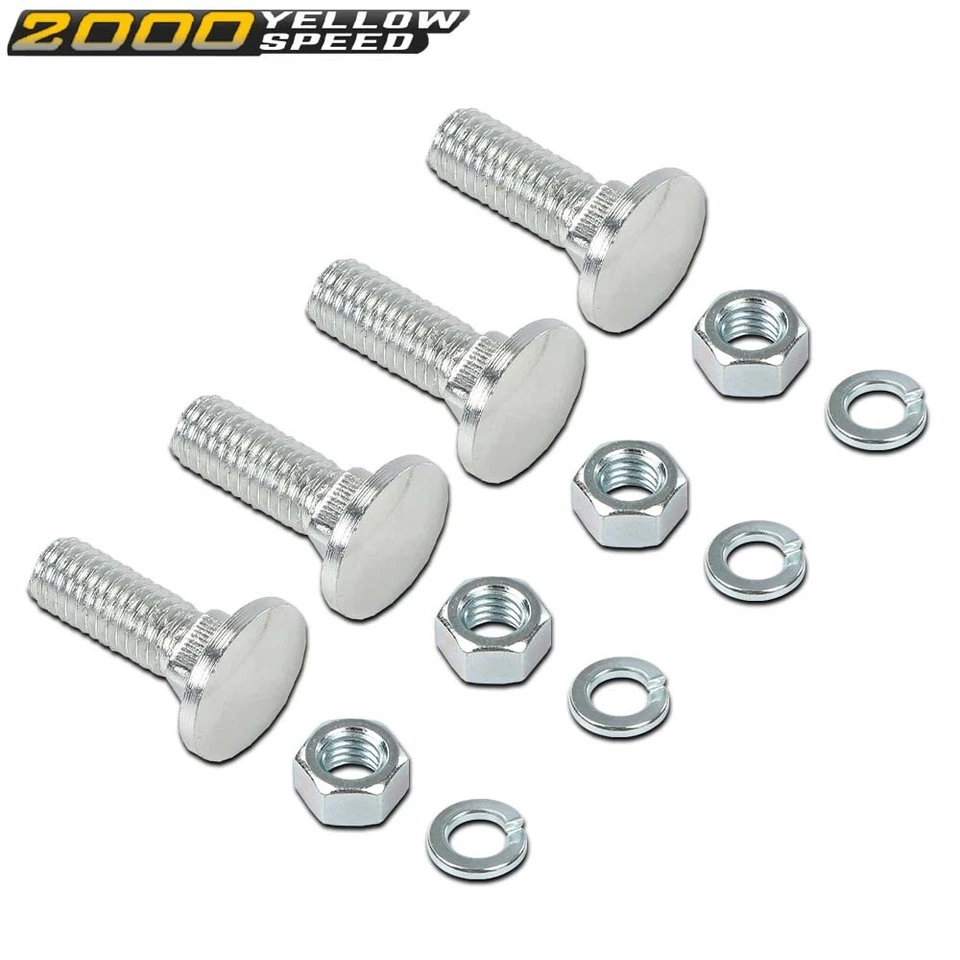 4Pcs Fit For Ford 7/16-14x1-1/4" Capped Round Head Front Rear Bumper Bolts Foto 4 de 4