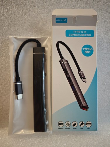 5-in-1 Type-C to USB/USB-C Hub TF/SD Card Charging Port Multi Splitter Adapter - 第 1/5 張圖片