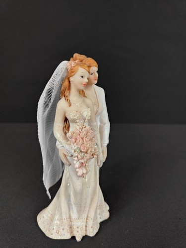 Hochzeitspaar Frauen elegant Hochzeitspaar mit Kleid/Anzug Tortenfigur - Bild 2 von 2