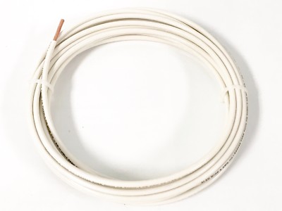 25' FEET THHN THWN-2 8 AWG GAUGE WHITE STRANDED COPPER BUILDING WIRE VW-1