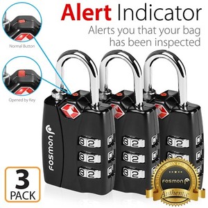 3xTSA Approve 3 Digit Combination Travel Suitcase Luggage Bag Lock Padlock Reset - Click1Get2 Promotions