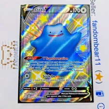 SHINY Ditto V Shiny Holo card SV118/SV122 Sword & Shield Shining Fates 2021