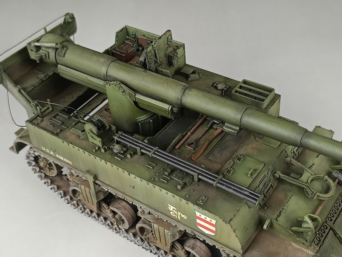 1/35 Built WWII U.S M12 155mm Gun Motor Carriage Howitzer