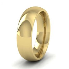 Yellow Gold Engagement Ring Gold Women 6MM Wedding Band Engagement Mens GF