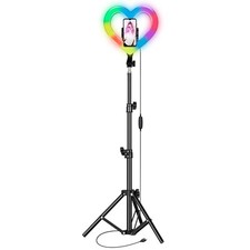 Supersonic 10" Heart Shaped LED RGB Selfie Ring Light
