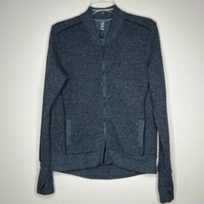 Mountain Hardwear Women's wool blend full zip sweater size M Gray Warm Winter