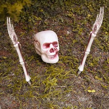 HALLOWEEN OUTDOOR SKELETON GROUND BREAKER HORROR PROP DECORATION SKULL ARMS