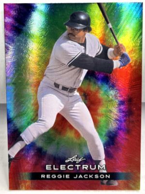 Reggie Jackson 2024 Leaf Electrum #56 TIE-DYE Skin #'d 64/75 - NEW YORK YANKEES