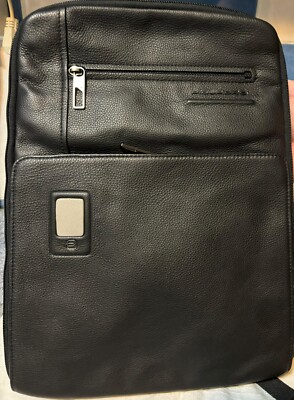 Piquadro AKRON Backpack fine grain cow leather black