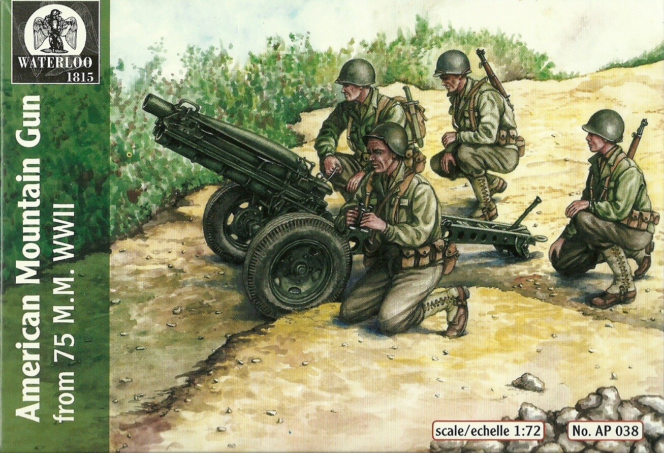 Waterloo 1/72 WWII US 75mm Mountain Gun & Crew