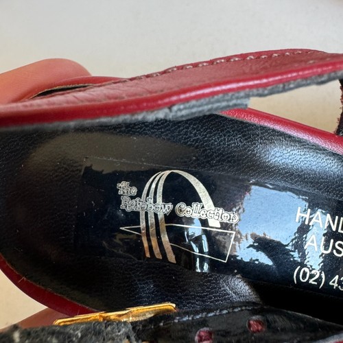 Vintage Red Leather Slingback Pumps Womens Size 5 (Never Been Worn) - Picture 11 of 12