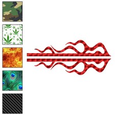 Pair Fire Flames, Vinyl Decal Sticker, 40 Patterns 3 Sizes, 7373