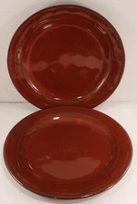 Gibson Elite TERRANEA Red * Set of 2 * Dinner Plates 11 3/8" GOOD USED COND.