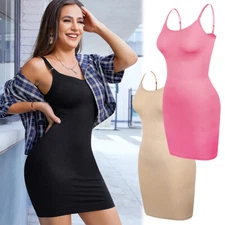 Women Slim Shapewear Slip Dress Seamless Tummy Control Under Dresses Body Shaper